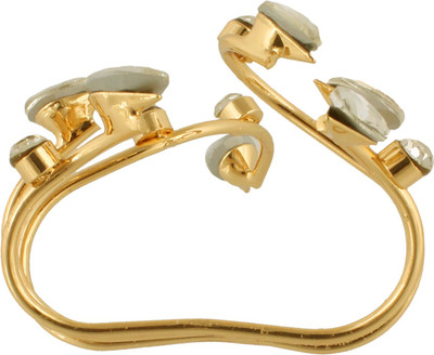 

Fasherati Double Finger Alloy Ring, Gold