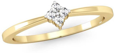 

Kataria Jewellers The Jacqui American Diamond 92.5 BIS Hallmarked Silver Ring, Yellow