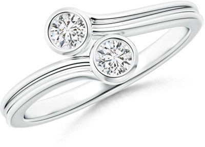 Kiara Jewellery Silver Cubic Zirconia Rhodium Plated Ring