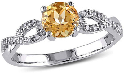 

Kiara Jewellery Sterling Silver Swarovski Zirconia Rhodium Plated Ring, White