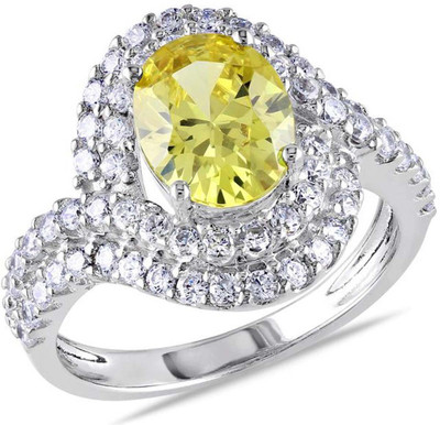 

Kiara Jewellery Sterling Silver Swarovski Zirconia Rhodium Plated Ring, White