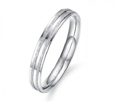 

Aaishwarya Elegant Frost Textured Womens Stainless Steel Ring, Silver