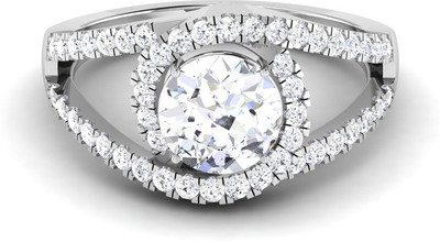 

Kiara Jewellery Silver Cubic Zirconia Rhodium Plated Ring, White
