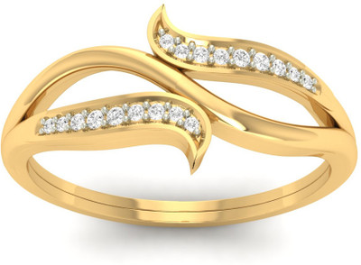 

Jewels5 18kt Diamond Yellow Gold ring(Rhodium Plated)