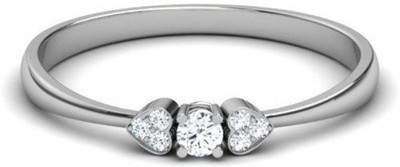 

Anopchand Tilokchand Jewellers Silver Cubic Zirconia Gold-plated Plated Ring, Platinum
