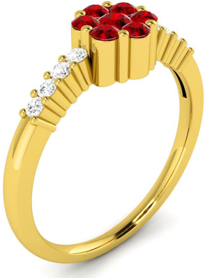 

Parshva Diam Silver Sapphire Gold-plated Plated Ring, Yellow