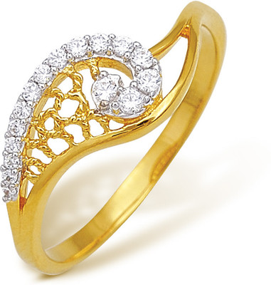 Nishtaa 22kt Cubic Zirconia Yellow Gold ring