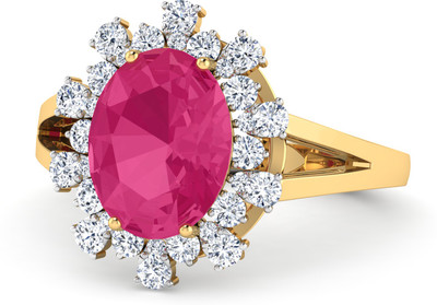 

PC Jeweller The Elna 18kt Diamond, Ruby Yellow Gold ring