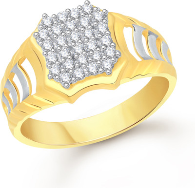 

VK Jewels Reticular Alloy Cubic Zirconia Gold-plated Plated Ring