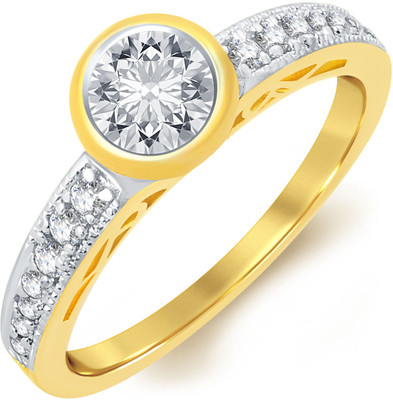 

Sukkhi Cluster Solitaire Alloy Cubic Zirconia Gold-plated Plated Ring