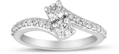 

Kiara Jewellery Sterling Silver Swarovski Zirconia Rhodium Plated Ring, White