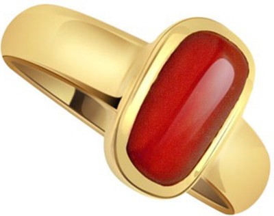 SMS Retail 10.25 Ratti Stone Coral Copper Plated Ring