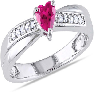 

Kiara Jewellery Sterling Silver Swarovski Crystal Sterling Silver Plated Ring, White