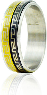 60% OFF on Alpha Man Circle of Maze Tricolour Silver Alloy, Metal Ring