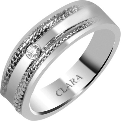 

Clara Sterling Silver Swarovski Crystal Rhodium Plated Ring