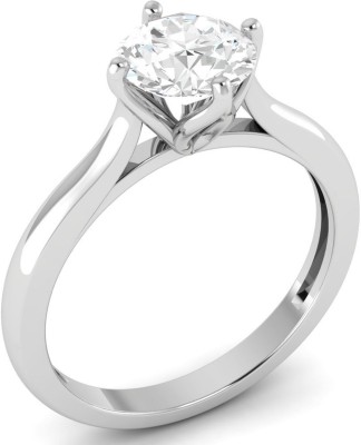 

Ciemme 1.8Ct. White Rhodium Plated Solitaire Collection Jewellery Sterling Silver Cubic Zirconia Gold-plated Plated Ring