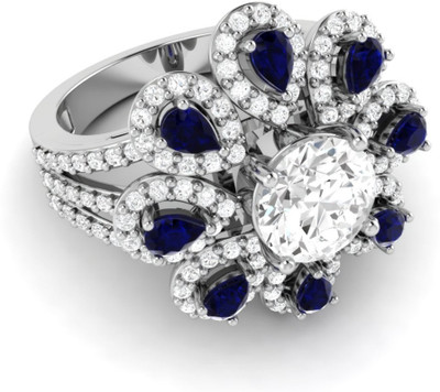 

Parshva Diam Silver Cubic Zirconia Gold-plated Plated Ring, White