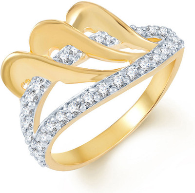 

Sukkhi Ritzzy Alloy Cubic Zirconia Gold-plated, Rhodium Plated Ring, Gold;white
