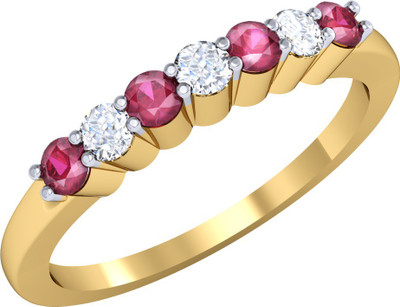 

Vachya Glory 18kt Diamond, Ruby Yellow Gold ring(Yellow Gold Plated)