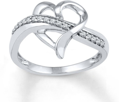 

Kiara Jewellery Silver Cubic Zirconia Rhodium Plated Ring, White