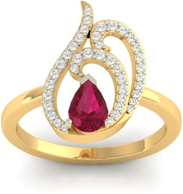 

Jewels5 Rusti 18kt Diamond, Ruby Yellow Gold ring