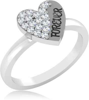 31% OFF on Forevercarat Forever Friend Metal Sterling Silver Plated Ring