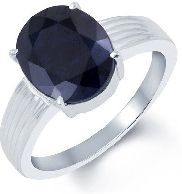 S KUMAR GEMS & JEWELS Silver Sapphire Ring