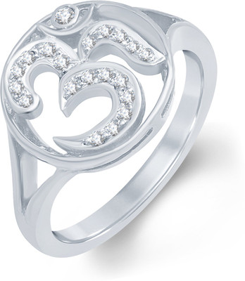 

Tarama Sterling Silver Swarovski Zirconia Silver Plated Ring, White