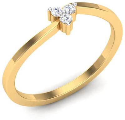 

Kataria Jewellers The Belda American Diamond 92.5 BIS Hallmarked Silver Ring, Yellow