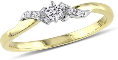 

Kiara Jewellery Renuka Sterling Silver Swarovski Zirconia Gold-plated Plated Ring