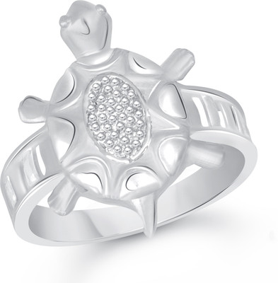 

VK Jewels Royal Tortoise Alloy Rhodium Plated Ring, Silver
