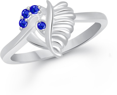 

VK Jewels Flying Heart Alloy Cubic Zirconia Rhodium Plated Ring, Silver