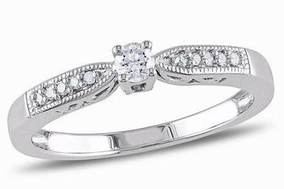 

Kiara Jewellery Poonam Sterling Silver Swarovski Zirconia Gold-plated Plated Ring