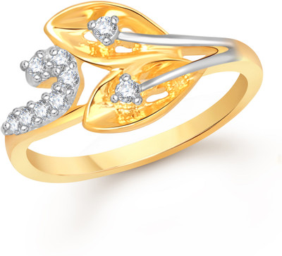 

VK Jewels Graceful Leafs Alloy Cubic Zirconia Gold-plated Plated Ring