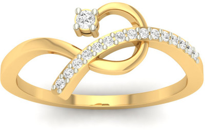 

Jewels5 18kt Diamond Yellow Gold ring(Rhodium Plated)