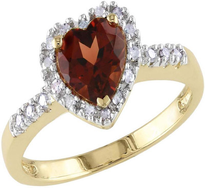 

Kiara Jewellery Sterling Silver Swarovski Zirconia Ring, Yellow