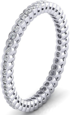 

ICR Jewels Sterling Silver Cubic Zirconia Sterling Silver Plated Ring, White