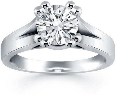

Kiara Jewellery Sterling Silver Swarovski Zirconia Rhodium Plated Ring, White