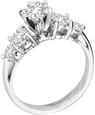 

Kiara Jewellery Sterling Silver Swarovski Zirconia Rhodium Plated Ring, White