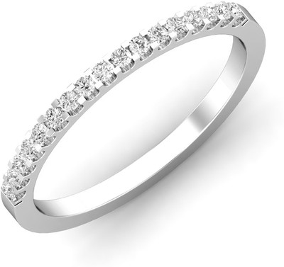 Chandrika Pearls Silver Diamond Platinum Plated Ring