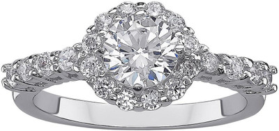 

Kiara Jewellery Silver Cubic Zirconia Rhodium Plated Ring