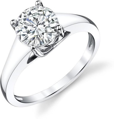 

Kiara Jewellery Shruti Sterling Silver Swarovski Zirconia Gold-plated Plated Ring
