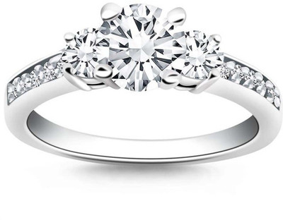 

Kiara Jewellery Sterling Silver Swarovski Zirconia Rhodium Plated Ring, White