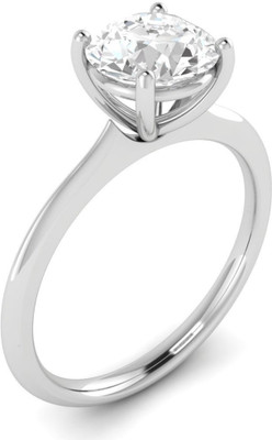 

Ciemme 1.15Ct. White Rhodium Plated Solitaire Collection Jewellery Sterling Silver Cubic Zirconia Gold-plated Plated Ring