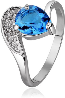 23% OFF on Kiara Jewellery Blue Pear Sterling Silver Ring