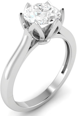 

Ciemme 2.14Ct. White Rhodium Plated Solitaire Collection Jewellery Sterling Silver Cubic Zirconia Gold-plated Plated Ring
