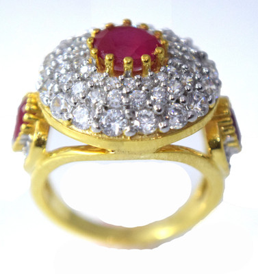 

Oroca Arts AmericanDiamondRing21U Silver Diamond Gold-plated Plated Ring