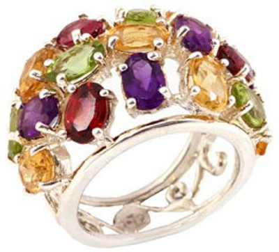 

Sakshi Silver Ring, Multicolor