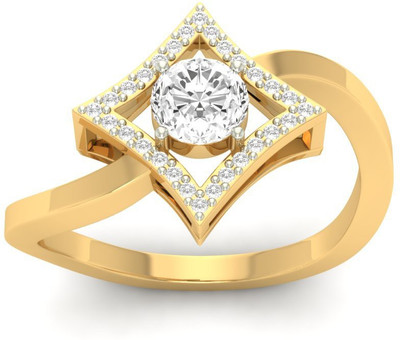 

Jewels5 Eadaion 14kt Diamond Yellow Gold ring(Rhodium Plated)