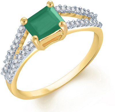 

Sukkhi Glistening Alloy Cubic Zirconia Gold-plated, Rhodium Plated Ring, Gold;white
